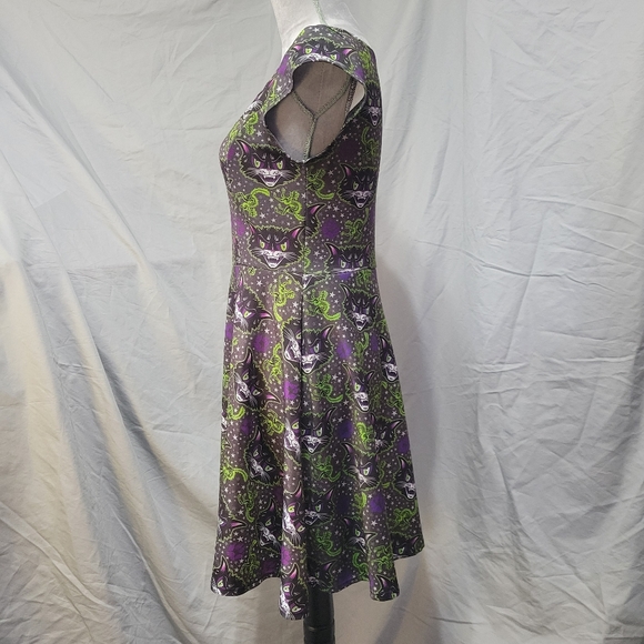 Kreepsville 666 Kattitude Marilyn Spooky Cat Retro Halloween Dress - Picture 6 of 9